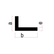Cornière inégale aluminium brute - Longueur 6m - Réf CORA322_1