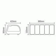 Kit réfrigéré à poser 52L Portes coulissantes L.1352mm mm AFI Collin-Lucy_1