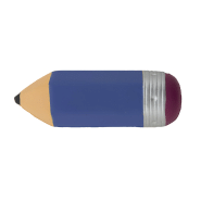 Balle anti-stress en forme de crayon - couleur bleue - 20,8g_1