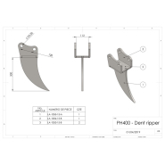 Dent ripper pour tout travail en terrain dur, dessouchage d'arbre - hho_1