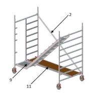Échafaudage roulant venus - fortal sa - charge d’exploitation par module de plancher 200 kg/m²_1