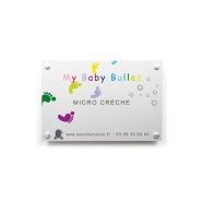 Plaque de société personnalisée en aluminium anodisé