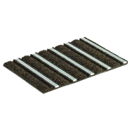Tapis d'accueil QUICK ALU - bandes en fibres polypropylène et profilés aluminium brut - usage fréquent_1