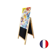 Stop trottoir chevalet bois - Ardoises amovibles - PFN50, PFN60_1