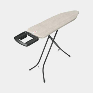 Table à repasser taille B -124 x 38 cm, pour fer vapeur - Denim Grey avec repose-fer à vapeur pour gauchers et droitiers_1