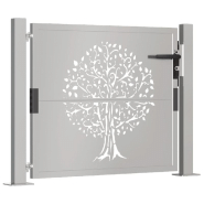 Vidaxl portail de jardin 105x80 cm acier corten conception de l'arbre 153160_1