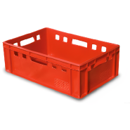 Bac alimentaire pour viande - 600 x 400 mm - Fond et parois pleins - PEHD_1