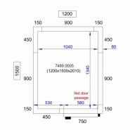 Chambre froide négative 1200X1500X2010 - 80mm Pro Line Combisteel_1
