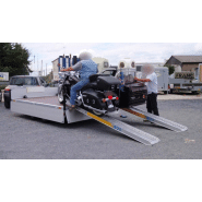 Remorque plateau Humbaur HT 203121 / HT 253121 - 2 essieux, ridelles alu, roues dessous_1