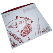1000 pochettes adhésives boucherie personnalisables - 25x25 cm - papier 44g/m² - étanches et fabriquées en France_1