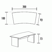 Bureau courbe Tono - Mobel Linea - Acacia foncé_1