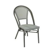 Chaise empilable en aluminium MODENE - Stamp - pliante avec assise et dossier textylène_1