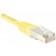 Cordon RJ45 CAT 5e F/UTP jaune - 0,15 m - Blindé aluminium/cuivre - Normes ANSI/TIA 568 et ISO 11801_1