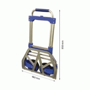 Diable aluminium télescopique et pliable - STR120N - capacité 120 kg, léger et compact_1