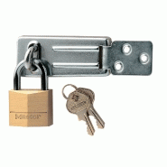 MASTER LOCK 140703EURD - Pack avec moraillon de porte et cadenas à clé en laiton 40 mm - Utilisation intérieure_1