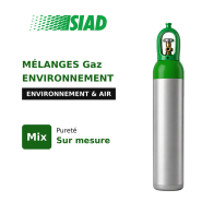 Mélanges surveillance environnementale SIAD - pour stations qualité air (réseaux ATMO, AASQA, CEMS/SME) - bouteilles B50, B20 et B10