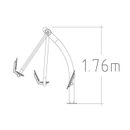 Équipement de fitness extérieur - Gym Leg Press Hags 8073108 - 2 utilisateurs, sûr et ergonomique_1