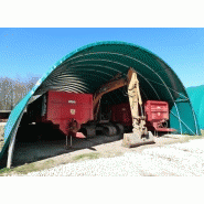 Tunnel de stockage 12 m / ouvert / structure en acier / couverture en pvc / avec fondation_1
