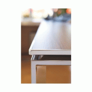 Bureau X7 avec piètements chromés - Officity. - 190, Blanc, Droite_1