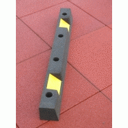 Butée de parking en caoutchouc recyclé - Bande réfléchissante - Noir ou vert avec bande blanche ou jaune_1