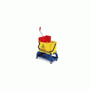 Chariot de lavage spider max bi bac 2x8l amovible avec roues + presse a plat_1