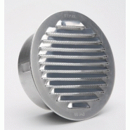 Grille d'aération aluminium naturel - Ø12.5 cm - Usage intérieur/extérieur - Avec moustiquaire_1