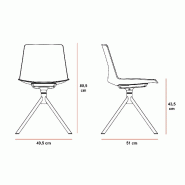 Siège de réunion pivotant CLUE - Offisit - Blanc_1