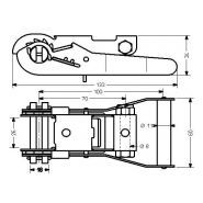 Tendeur à cliquet - Tendex - résistance 1.5 T - acier zingué bichromaté - pour sangles 25 mm - T1200_1