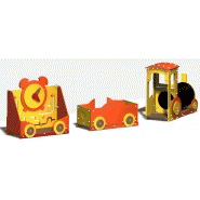Transport locomotive gamme Microparc TR0307PE - Structures de jeux à thèmes - Créa Equipements - Pour enfants de 8 mois à 7 ans_1