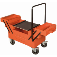 Caisse à outils métallique à compartiments sur roues - 195 mm x 637 mm x 1 203 mm - Cantilever - 1497MBW_1