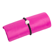 Sac shopping pliable - Polyester 190D - Bracelet en caoutchouc - Couleur fuchsia - Poids 22g_1