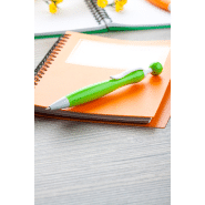 Stylo à bille en plastique - encre bleue - couleur vert citron - 12g_1