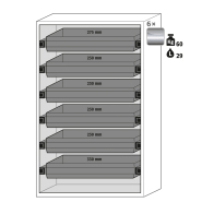 Armoire de sécurité S-CLASSIC-90 - Modèle S90.196.120.WDAS - Réf 30116-002-33729 - Type 90/30 - Stockage substances inflammables selon NF EN 14470-1_1