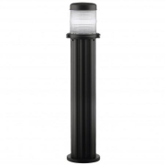 Borne lumineuse extérieure Omo IP55 E27 23W noir - DOPO - Aluminium et verre prismatique_1