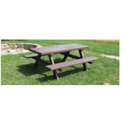 Table pique-nique 100% plastique recyclé - ISOLA - 180 ou 200 cm - Référence FGB10200 - Accessibilité PMR_1
