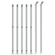 Vidaxl clôture en mailles de chaîne avec bride argenté 1x10 m 154033_1