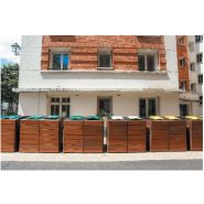 Abris poubelles résistants avec ossature en acier