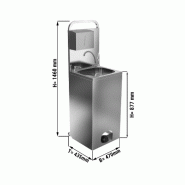 Lave-mains mobile autonome en acier inoxydable | HWBB43_1