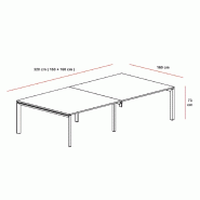 Table de réunion rectangulaire Star - Mobel Linea - Non, Blanc 9010, Blanc_1