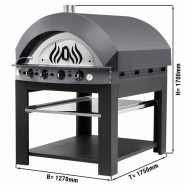 Four à pizza à gaz gris sur support - 11 pizzas Ø 25 cm | Ggm_1