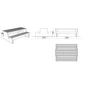 Lbq962 - banc connecté - mmcité 1 a.S. - hauteur 750 mm - structure en acier et bois massif - accessoires USB_1