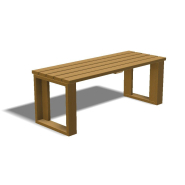 Table de pique-nique avec ou sans banc - Bois Classe IV ou plastique recyclé - Référence MUB23 - Longueur 2m, version PMR en option_1