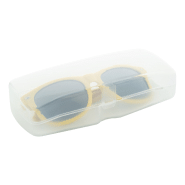 Étui à lunettes en plastique - rembourrage - couleur blanc - poids 65 gr_1