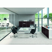 Bureau de direction en bois X7 avec retour et caisson porteur 4 tiroirs - Référence X7C01_SELECTION - Fabricant QUADRIFOGLIO_1