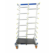 Chariot à étagères polyvalent et maniable pour le séchage de peinture et le transport - MASTERFLEX LT_1