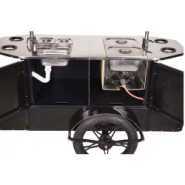 Chariot à hot dog, avec système de préparation alimenté au gaz ou GPL - RÉF. BZW05_1