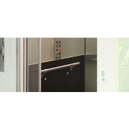 Élévateur à cabine avec miroir et porte accordéon pour lieux publics  - Aritco 9000_1