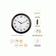 Horloge radio pilotée noire_1