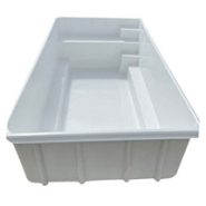 Petite piscine en coque -10 m2 - 2 places assises, 1 allongée - 4,40 x 2,24 x H 1,25 m - Couleurs variées_1