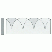 Bordure ondulée réversible 66 x 24 x 3 cm - idéale pour aménagement de voirie_1